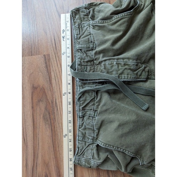 Abercrombie Fitch Shorts Mens 32 Army Y2K Button Drawstring Paratrooper Heavy A4 - Picture 8 of 9